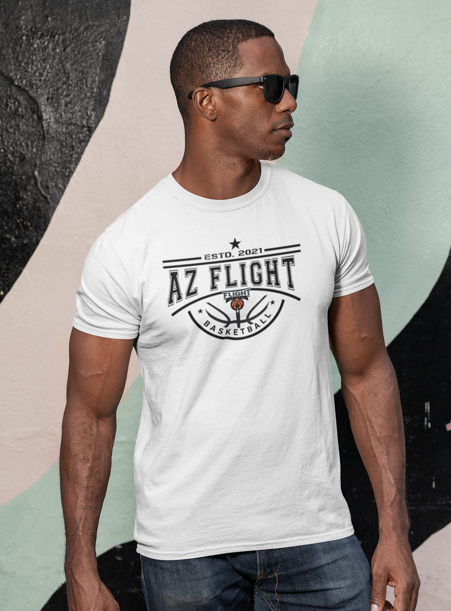 AZ Flight Basketball tee, street style